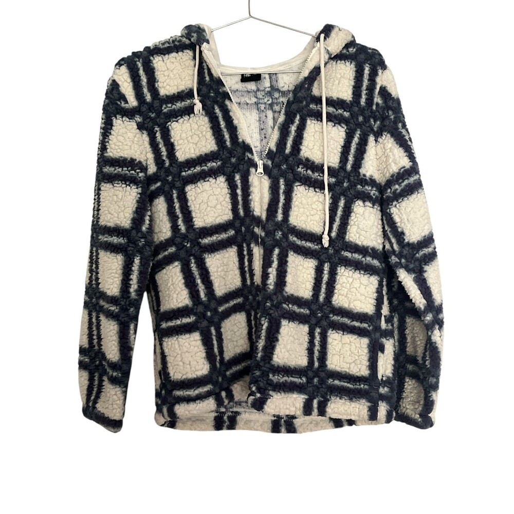Pacsun Faux Lamb Full Zipper Hoodie Jacket S XS Winter Fall Ski Coat Cottagecore